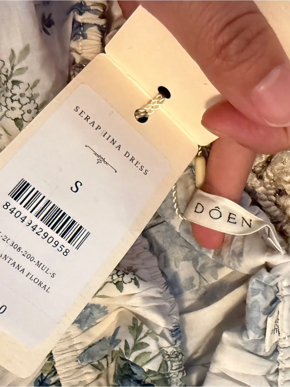 Doen Seraphina Floral Dress - CREME LANTANA FLORAL - Picture 6 of 7